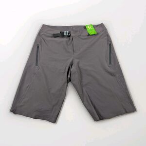 Pearl Izumi Elevate Shell Shorts Gray 34 Standard Fit Bike Athleisure Spell Out